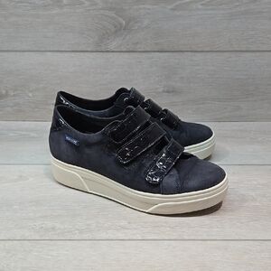 Mephisto Women's Frederica Navy Platform Leather Air Relax Sneakers  Shoes Sz 6